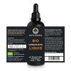 AYUVANA Bio Cordyceps Liquid - Abbildung der Flasche mit vollständigem  Produkt- und Bio Label