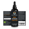 AYUVANA Bio Chaga Tinktur - Label mit sämtlichen Produktinformationen