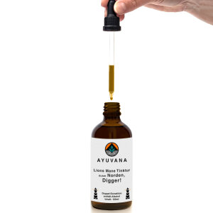 AYUVANA Reishi Tinktur ausm Norden, Digger! Volle Pipette mit Reishi Tinktur